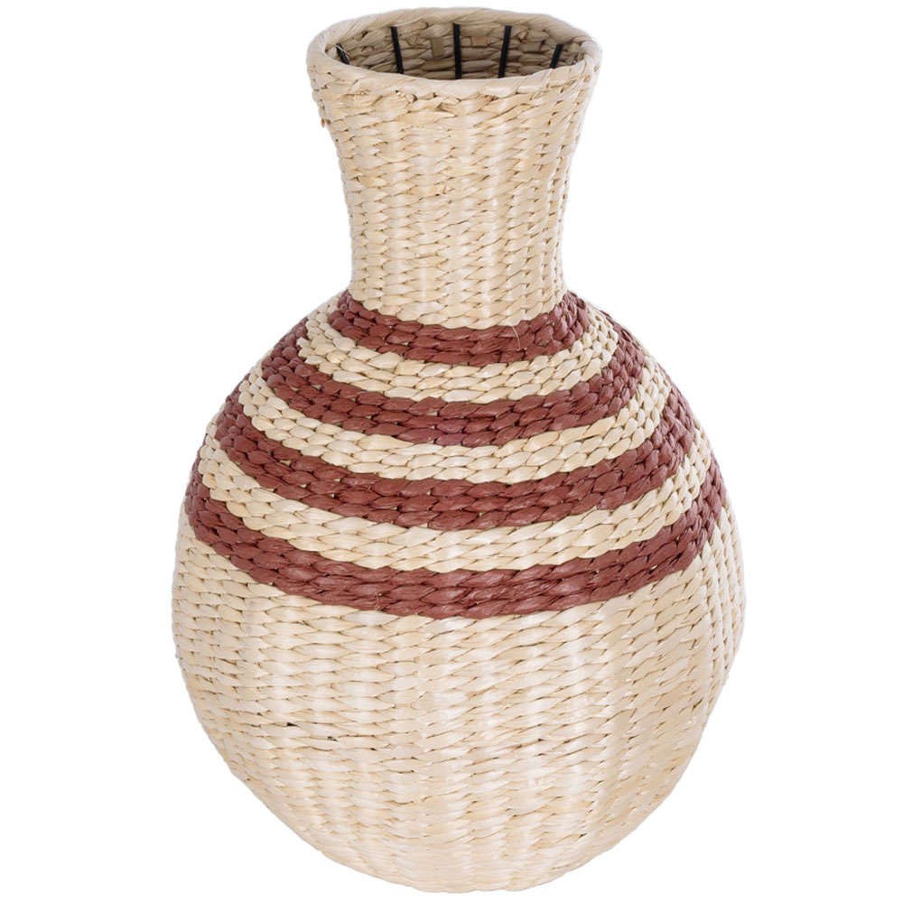 Βάζο - Κασπώ Πλεκτό Palermo 21231 Φ38x50cm Natural-Bordo Globostar