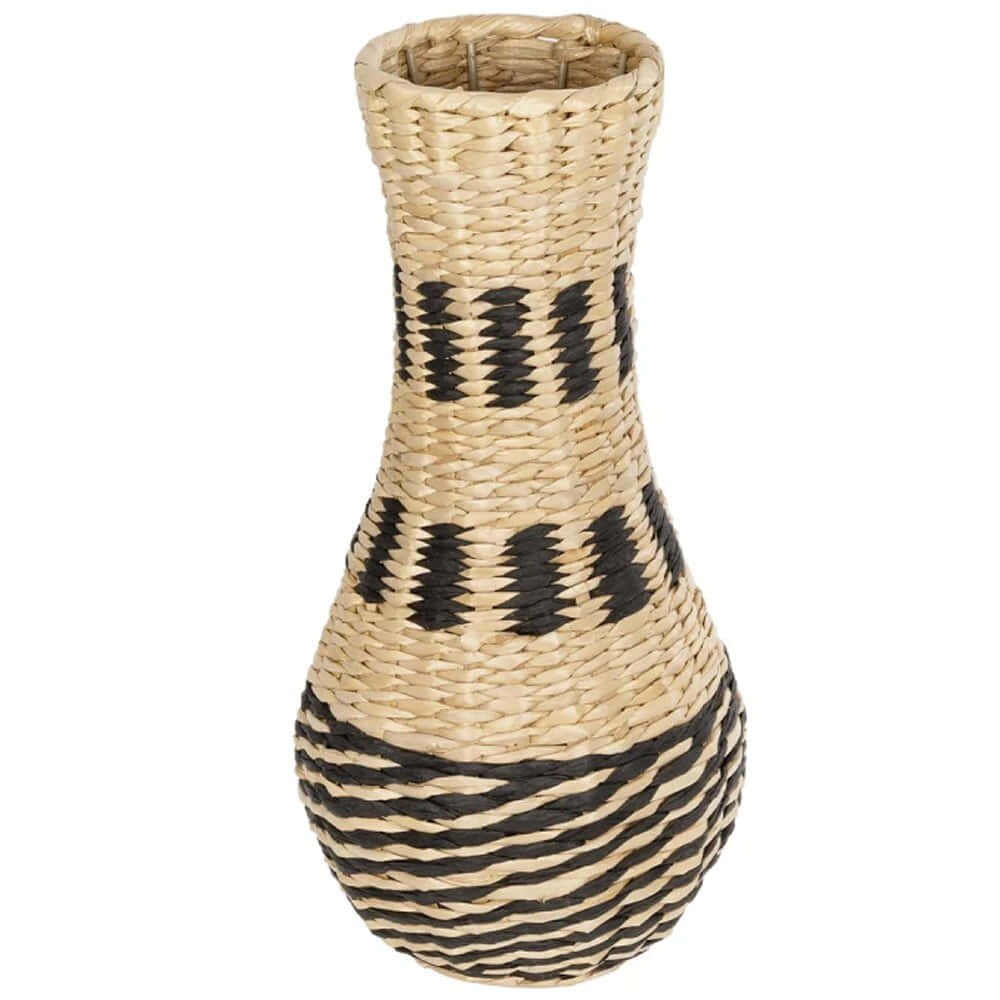 Βάζο Πλεκτό Bologna 21228 20x20x42cm Beige-Black GloboStar