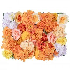 Συνθετικό Διακοσμητικό Πάνελ Φυλλωσιάς Roses Story 20354 40x12x60cm Orange-Pink GloboStar