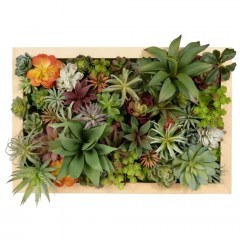 Συνθετικό Διακοσμητικό Πάνελ Φυλλωσιάς Various Plants 20642 60x20x40cm Multi-Green GloboStar