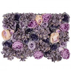 Συνθετικό Διακοσμητικό Πάνελ Φυλλωσιάς Roses Story 20352 40x8x60cm Purple GloboStar