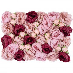 Συνθετικό Διακοσμητικό Πάνελ Φυλλωσιάς Roses Story 20355 40x8x60cm Pink GloboStar