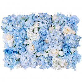 Συνθετικό Διακοσμητικό Πάνελ Φυλλωσιάς Roses Story 20353 40x10x60cm Blue GloboStar BLUE