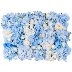 Συνθετικό Διακοσμητικό Πάνελ Φυλλωσιάς Roses Story 20353 40x10x60cm Blue GloboStar