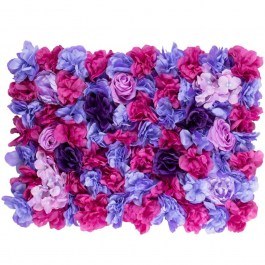 Συνθετικό Διακοσμητικό Πάνελ Φυλλωσιάς Τριαντάφυλλο - Ορτανσία - Βιολέτα 78332 60x7x40cm Purple-Pink GloboStar PURPLE-PINK