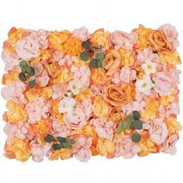 Συνθετικό Διακοσμητικό Πάνελ Φυλλωσιάς Roses Story Ambrosia 78333 60x6x40cm Orange GloboStar ORANGE