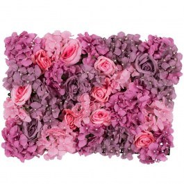 Συνθετικό Διακοσμητικό Πάνελ Φυλλωσιάς Roses Story Ambrosia 78336 60x6x40cm Purple GloboStar PURPLE