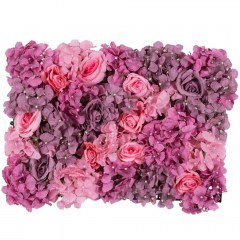 Συνθετικό Διακοσμητικό Πάνελ Φυλλωσιάς Roses Story Ambrosia 78336 60x6x40cm Purple GloboStar