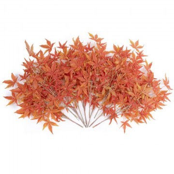 Artificial Branch Maple (Set 10Pcs) 20230 55x60cm Orange GloboStar