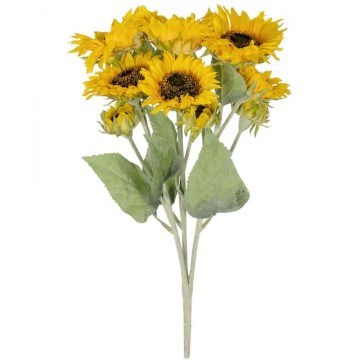 Τεχνητό Μπουκέτο Sunflower 21382 55cm Yellow-Green GloboStar