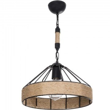 Φωτιστικό Οροφής Zion 203-0003 33x33x29cm 1xE27 Black-Beige GloboStar