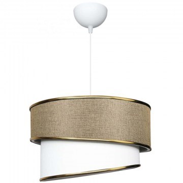 Pendant Lamp Cyclop 204-0104 30x30x70cm 1xE27 Beige-White GloboStar