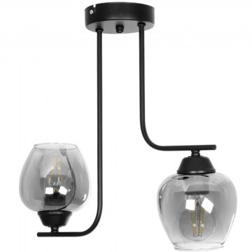 Ceiling Lamp Glossa 201-0091 40x15x17cm 2xE27 Black GloboStar
