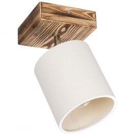 Φωτιστικό Οροφής - Πλαφονιέρα Cup 203-0057 14,5x14,5x25cm 1xE27 Brown-White GloboStar BROWN-WHITE