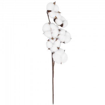 Τεχνητό Κλαδί Cotton 20558 45cm White GloboStar