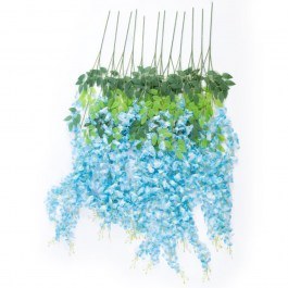 Τεχνητά Λουλούδια Wisteria (Σετ 12Τμχ) 21515 Φ45x120cm Blue GloboStar BLUE