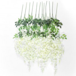 Τεχνητά Λουλούδια Wisteria (Σετ 12Τμχ) 21513 Φ45x120cm White GloboStar WHITE