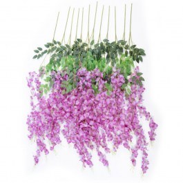 Τεχνητά Λουλούδια Wisteria (Σετ 12Τμχ) 21510 Φ45x120cm Purple GloboStar PURPLE