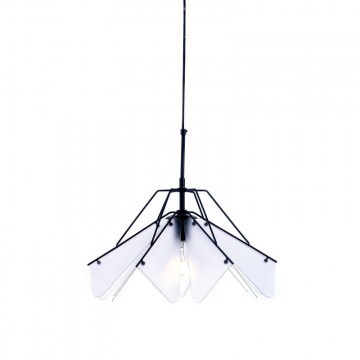 Ceiling EF39P145WH 1ΧΕ27 D45XH120 White-Black Aca Decor