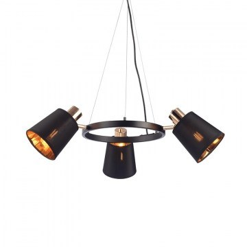 Φωτιστικό Οροφής EG213P63BK 3ΧΕ14 D63XH100 Black Aca Decor