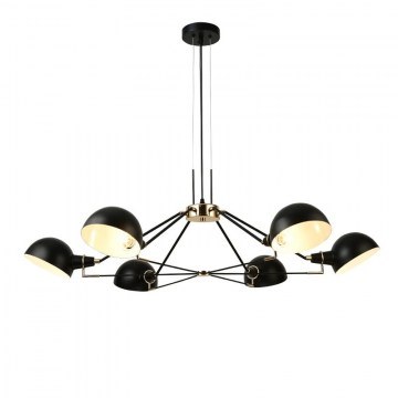 Ceiling EG4346P100B 6ΧΕ14 D100ΧH100 Black Aca Decor