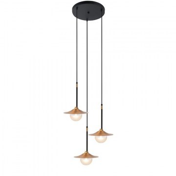 Ceiling HL4313P35BB 3ΧG9 D45ΧΗ106 Brass-Black Aca Decor
