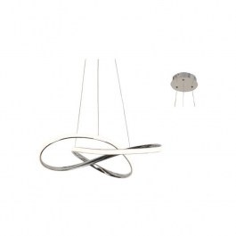 Ceiling Led HM92LEDP48CH 48W 3000K 2880lm 48Χ44XΗ120 Chrome Aca Decor CHROME