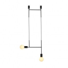 Ceiling TNK852P38BK 2ΧΕ27 38X4X110 Black Aca Decor BLACK