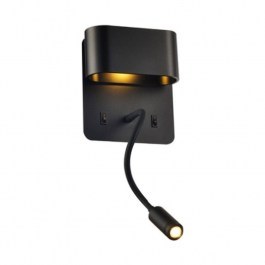 Wall Lamp Led V86LEDW45BK 8W 3000K 640lm 16Χ9Χ45 Black Aca Decor BLACK