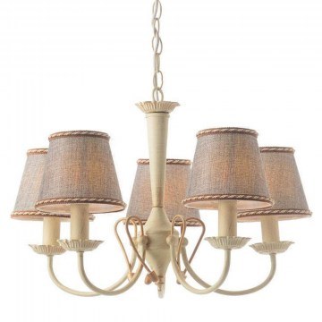 Pendant Lamp DL8315 5XE14 Φ54cm Avignon White Patine - Grey Aca Decor