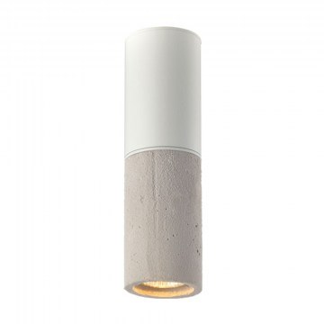 Φωτιστικό Οροφής- Σποτ V372581CCW 1XGU10 Φ7ΧΗ24CM Placebo Grey - White Aca Decor