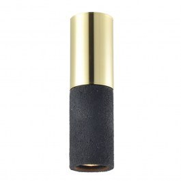 Spot V372581CCBB 1XGU10 Φ7ΧΗ24CM Placebo Black - Gold Aca Decor BLACK-GOLD