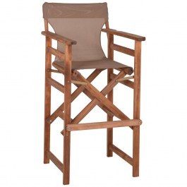Stool Director Limnos HM10374.04 58x58x118cm Walnut-Moca WALNUT-MOCA