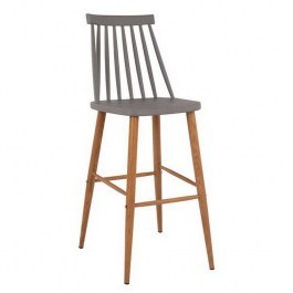 Σκαμπό Μπαρ Vanessa HM8459.10 Γκρι 43x49x107cm Σετ 2τμχ GREY