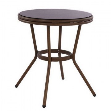 Τραπέζι Bamboo Look HM5532.03 Καφέ Φ70cm