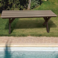 Bench Rectangular 3 Seated Brown 186830 40x170x45cm