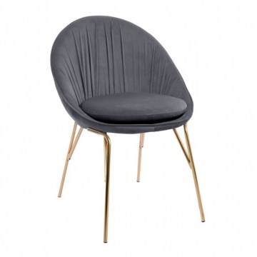 Καρέκλα Kelsey HM8684.01 Grey 60x61x85Υ εκ. Σετ 2τμχ