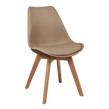 Καρέκλα Vegas HM0033.25 Cappuccino 47X56,5X82Υ εκ. Σετ 4τμχ
