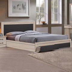 Bed Capri HM312.04 With 2 Drawers Sonama-Grey 150x200cm.