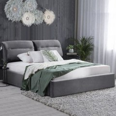 Κρεβάτι Kendra Grey Και Αποθηκευτικό Χώρο 160X200 HM565.01