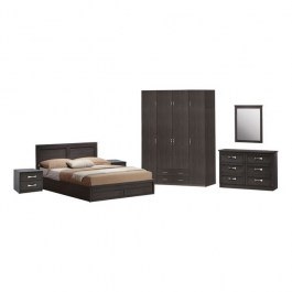 Bedroom Set 7Pcs 150Χ200 Zebrano HM11099.01 ZEBRANO