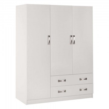 Closet Carly HM384.05 ΤρίDυλλη With Two Drawers 150x55x180cm White