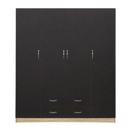 Ντουλάπα Τετράφυλλη 200Χ180Χ55.5εκ HM353.04 Sonama-Grey SONOMA-DARK GREY