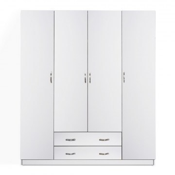 Ντουλάπα Azalea HM353.05 Τετράφυλλη 200x55.5x180cm White
