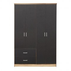 Ντουλάπα Τετράφυλλη HM339.04 Sonama-Grey 120Χ42Χ181εκ.