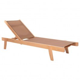 Deckchair Professional Creta HM10357.06 200x61-66x31-91cm Beech Natural-Moca NATURAL-MOCA