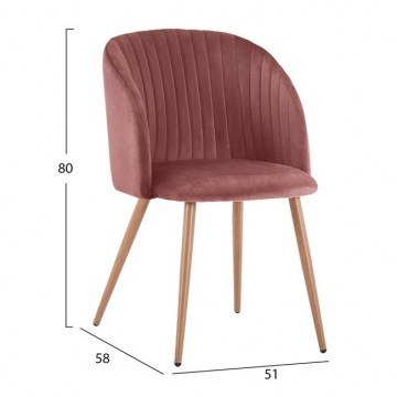 Πολυθρόνα Leah Apple HM8543.02 51x58x80Υ εκ. Σετ 2τμχ