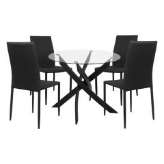 Τραπεζαρίας Σετ 5Τμχ Black HM11073