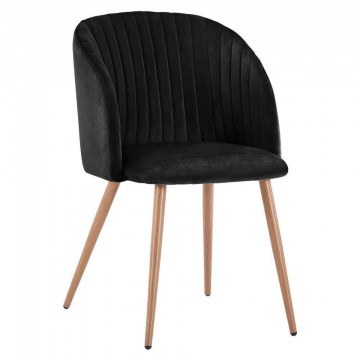Πολυθρόνα Leah HM8543.04 53x57x81cm Black Σετ 2τμχ