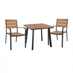 Table with Chairs Set 3Pcs HM10537.02 Anthracite